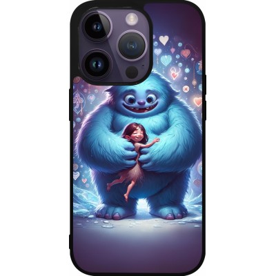 Coque iPhone 15 Pro - Silicone rigide noir Valentine 2024 Fluffy Love