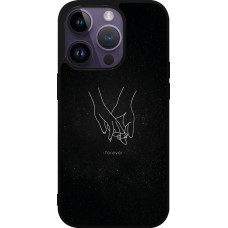 iPhone 15 Pro Case Hülle - Silikon schwarz Valentine 2023 hands forever