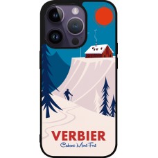 iPhone 15 Pro Case Hülle - Silikon schwarz Verbier Cabane Mont-Fort