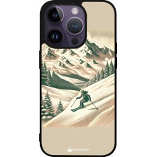 iPhone 15 Pro Case Hülle - Silikon schwarz Vintage Skiberg