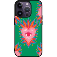 Coque iPhone 15 Pro - Silicone rigide noir Viva la vida 2026