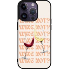 Coque iPhone 15 Pro - Silicone rigide noir Wine not