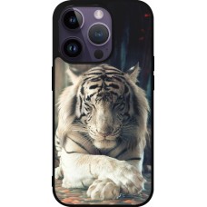 Coque iPhone 15 Pro - Silicone rigide noir Zen Tiger