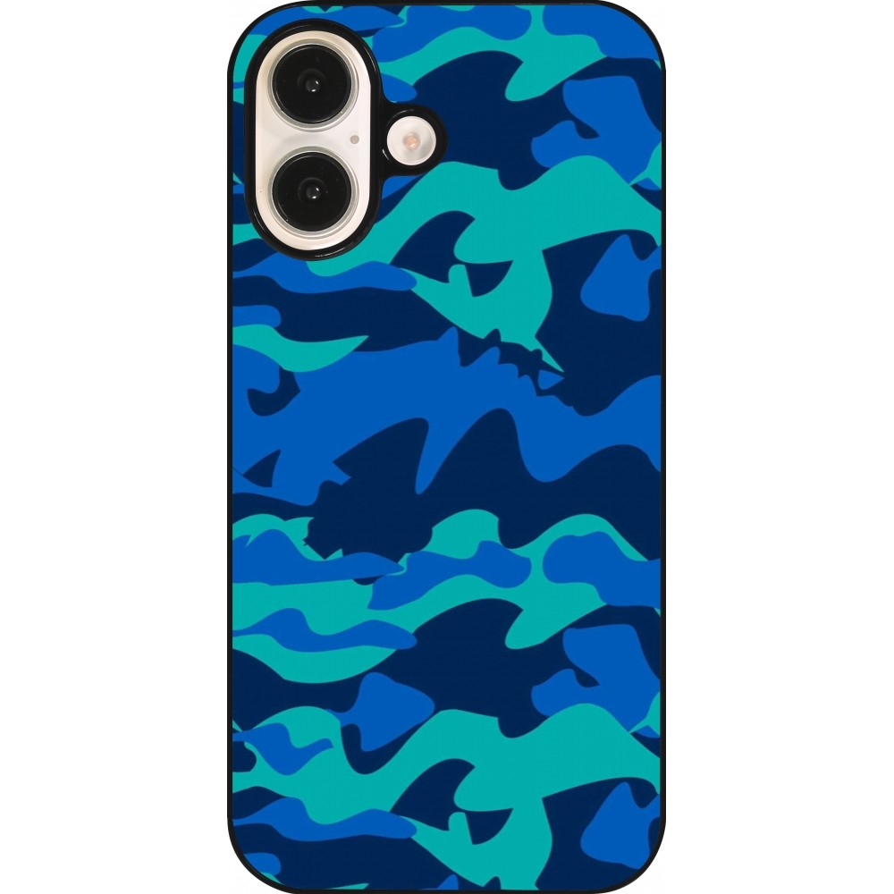 Coque iPhone 16 - Camo Blue