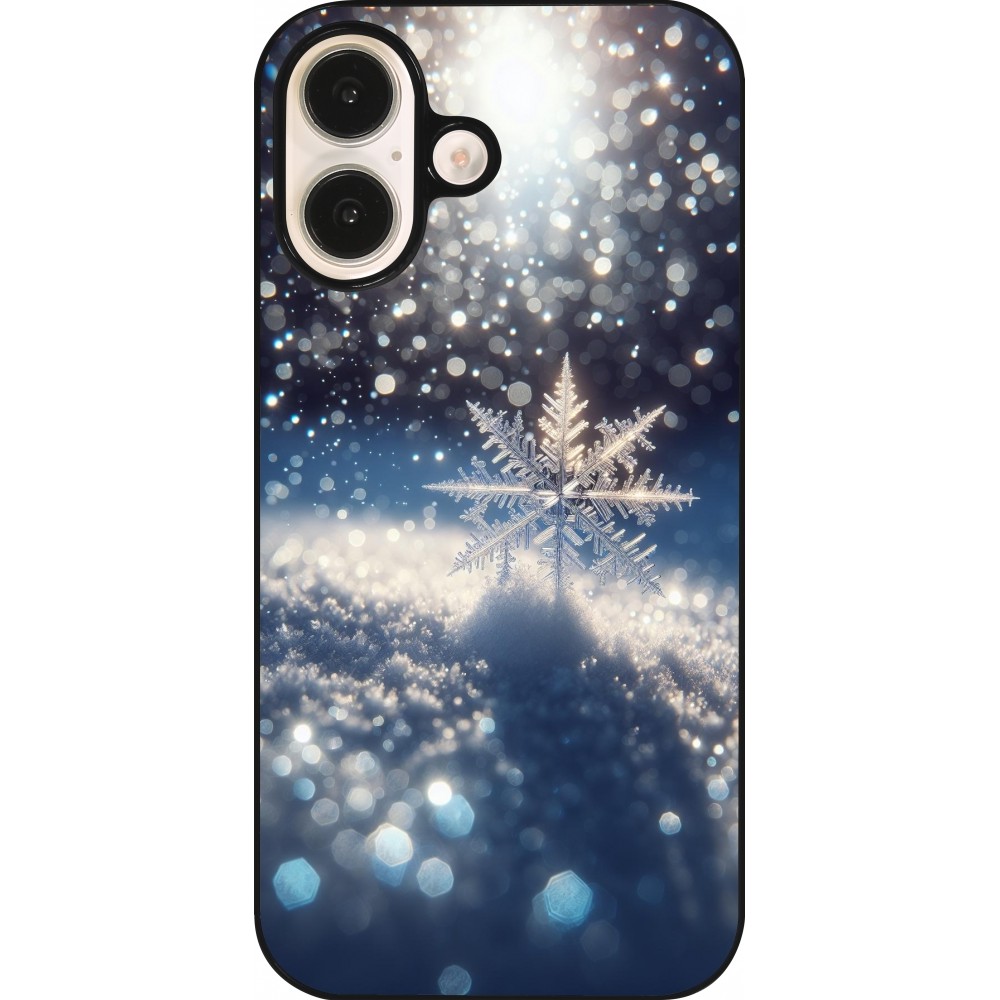 iPhone 16 Case Hülle - Schneeflocke Solar Glanz