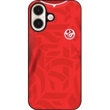iPhone 16 Case Hülle - Tunesien 2022 personalisierbares Fussballtrikot