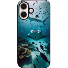 Coque iPhone 16 - Manta Lagon Nettoyage