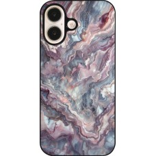Coque iPhone 16 - Marbre violette argentée