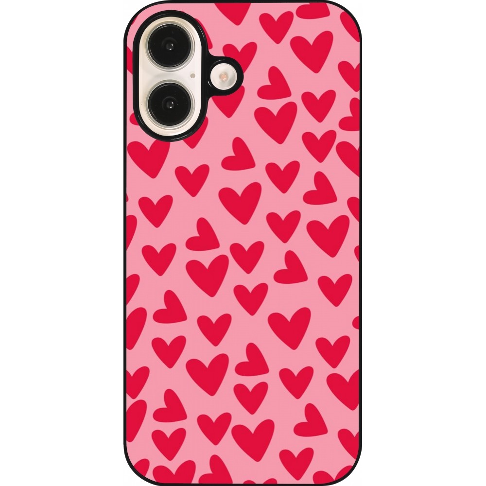 Coque iPhone 16 - Mom 2024 petits coeurs