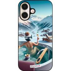 Coque iPhone 16 - Montagne Glamour Jacuzzi