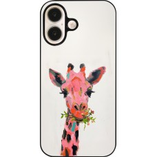 Coque iPhone 16 - Pink Girafe Paint