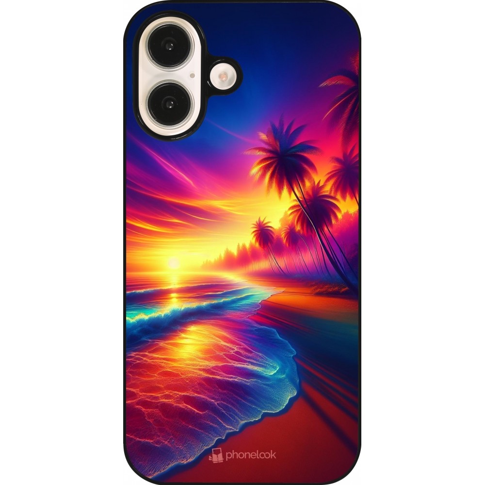 iPhone 16 Case Hülle - Strand Sonnenuntergang auffällig