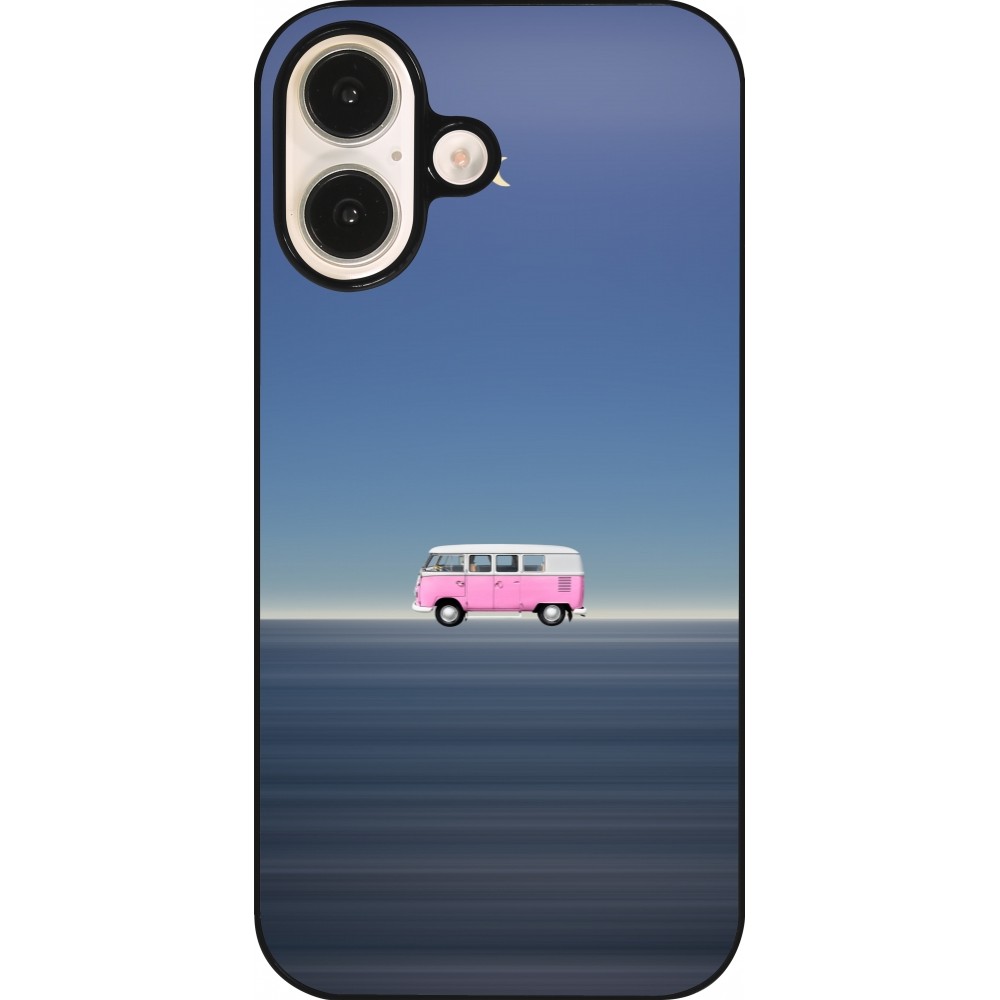 Coque iPhone 16 - Spring 23 pink bus