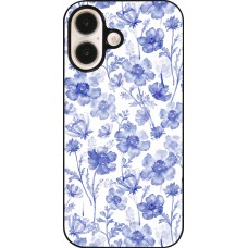 iPhone 16 Case Hülle - Spring 23 watercolor blue flowers