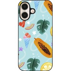 Coque iPhone 16 - Summer 2025 Pattern papaya
