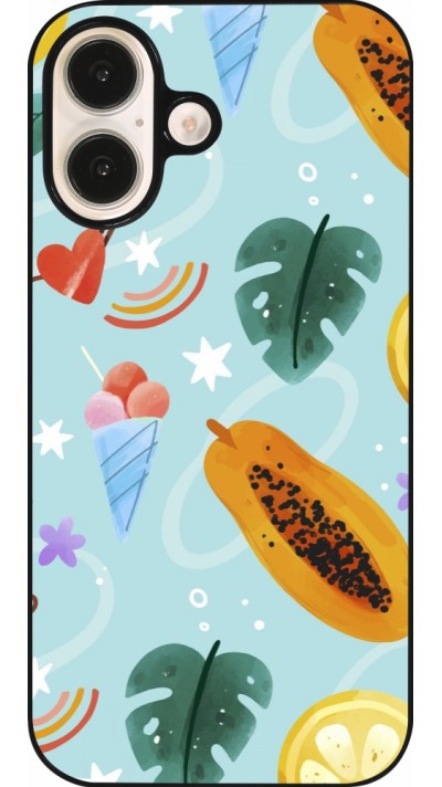 Coque iPhone 16 - Summer 2025 Pattern papaya