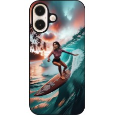 Coque iPhone 16 - Surfeuse Balinaise