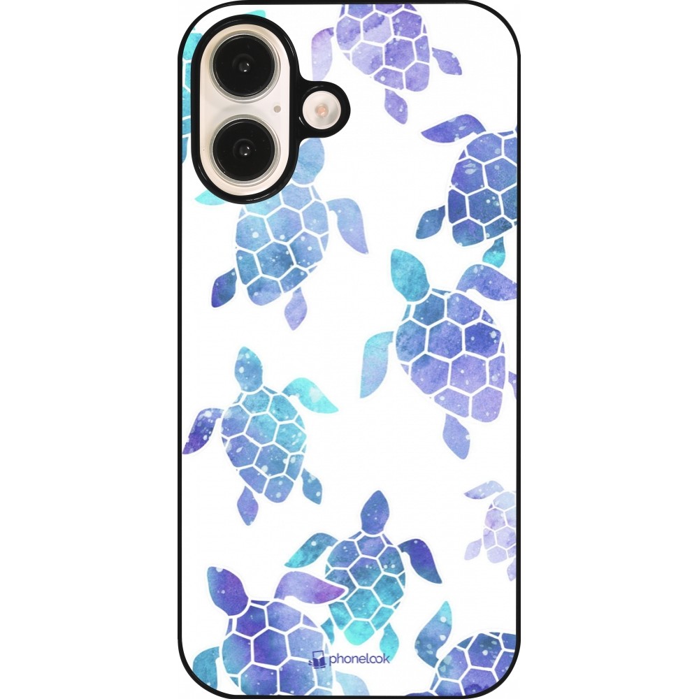 iPhone 16 Case Hülle - Turtles pattern watercolor