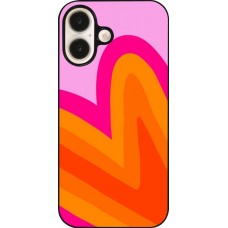 Coque iPhone 16 - Valentine 2024 heart gradient