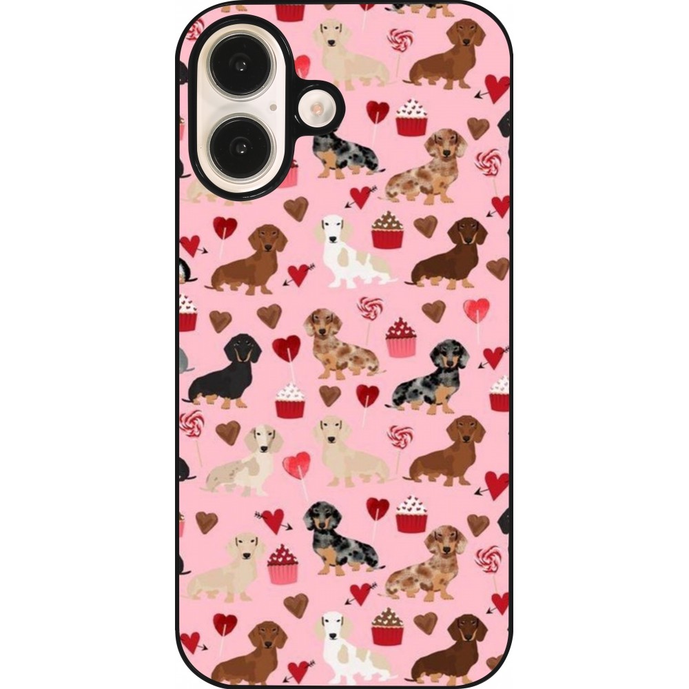 Coque iPhone 16 - Valentine 2024 puppy love