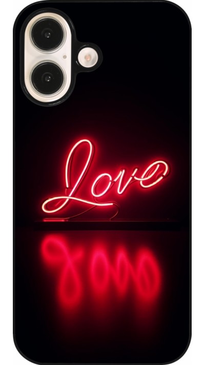 Coque iPhone 16 - Valentine 2025 Neon Love