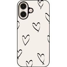 iPhone 16 Case Hülle - Valentine 2023 minimalist hearts