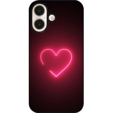 Coque iPhone 16 - Valentine 2023 single neon heart