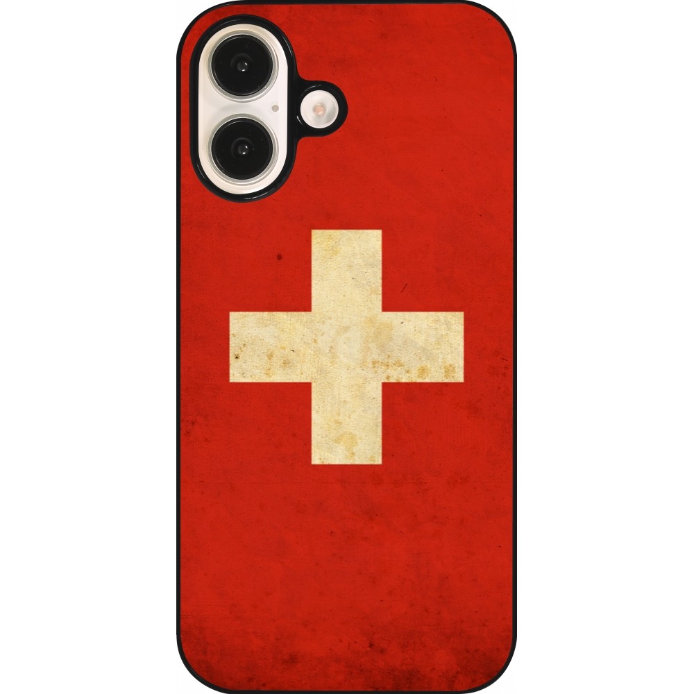 Coque iPhone 16 - Vintage Flag SWISS