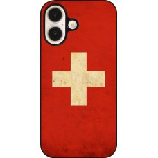 Coque iPhone 16 - Vintage Flag SWISS