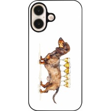 Coque iPhone 16 - Wine Teckel