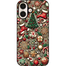 Coque iPhone 16 - Noël 2023 micro pattern