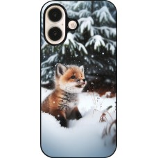 Coque iPhone 16 - Noël 2023 Renardeau sapin
