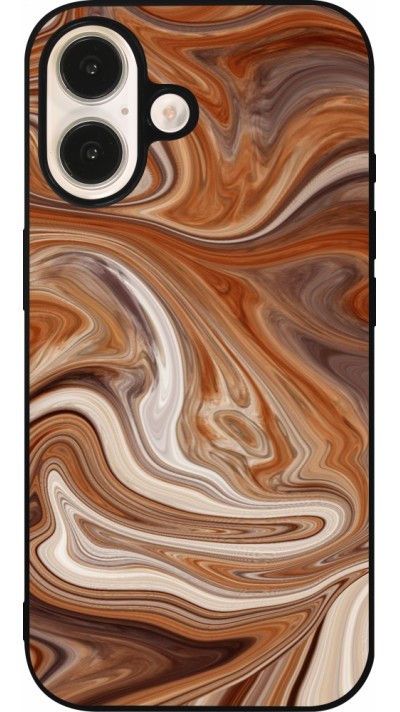 Coque iPhone 16 - Silicone rigide noir Autumn 2024 marbe