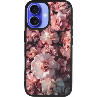 Coque iPhone 16 - Silicone rigide noir Beautiful Roses