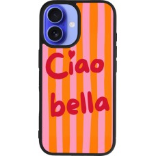 Coque iPhone 16 - Silicone rigide noir Bye Bella 2026