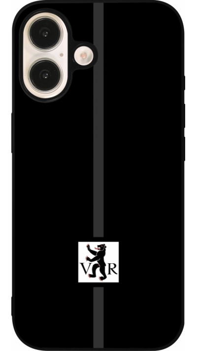iPhone 16 Case Hülle - Silikon schwarz Kanton AR schwarz