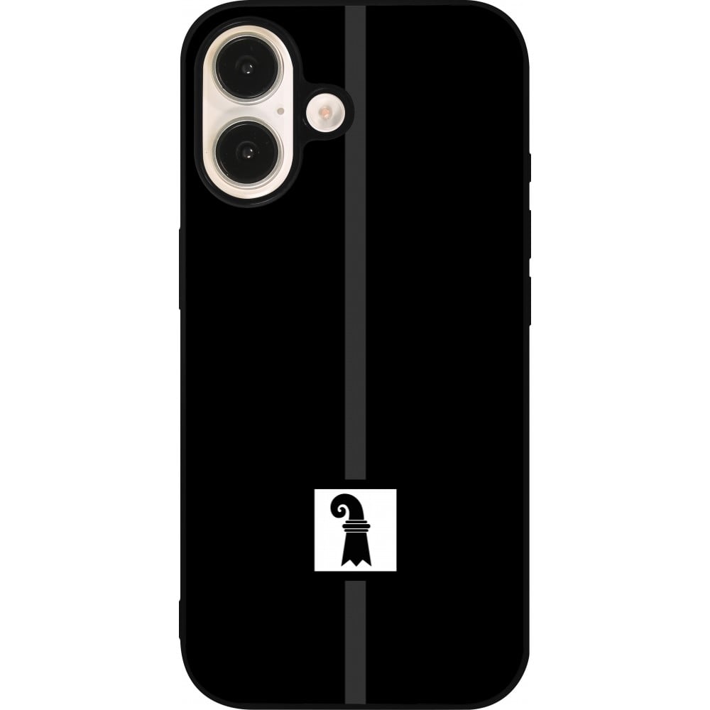 iPhone 16 Case Hülle - Silikon schwarz Kanton BS schwarz
