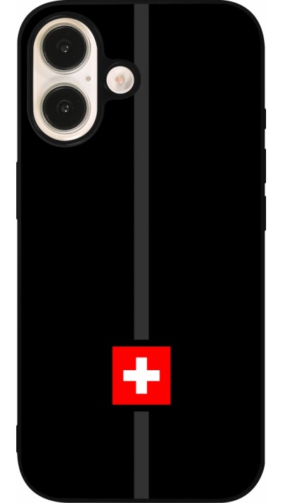 iPhone 16 Case Hülle - Silikon schwarz Kanton CH schwarz