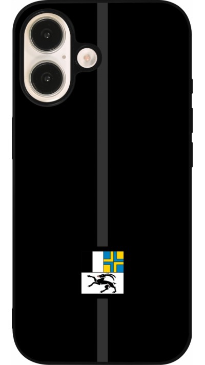 iPhone 16 Case Hülle - Silikon schwarz Kanton GR schwarz