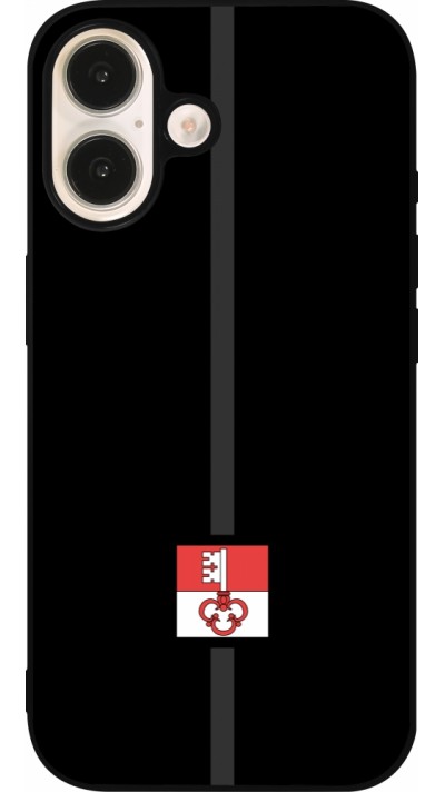 iPhone 16 Case Hülle - Silikon schwarz Kanton OW schwarz