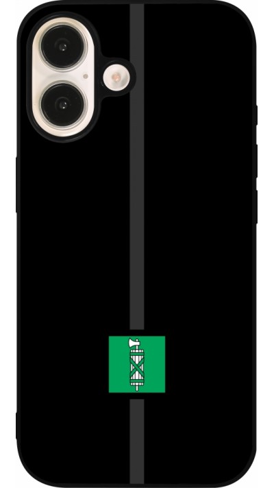 iPhone 16 Case Hülle - Silikon schwarz Kanton SG schwarz