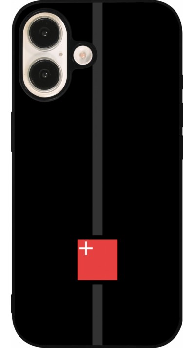 iPhone 16 Case Hülle - Silikon schwarz Kanton SZ schwarz
