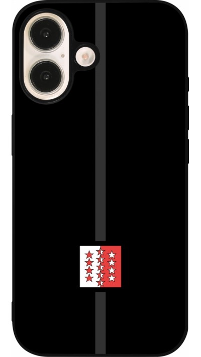 iPhone 16 Case Hülle - Silikon schwarz Kanton VS schwarz