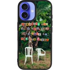 Coque iPhone 16 - Silicone rigide noir Chairs DTMF