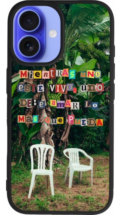 Coque iPhone 16 - Silicone rigide noir Chairs DTMF