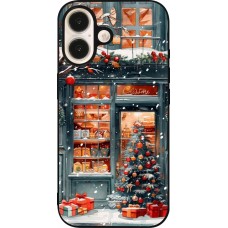 Coque iPhone 16 - Silicone rigide noir Christmas 25 Xmas Shop