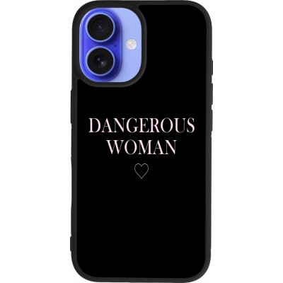 Coque iPhone 16 - Silicone rigide noir Dangerous woman