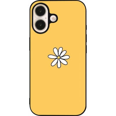 Coque iPhone 16 - Silicone rigide noir Easter 2023 daisy