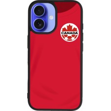 iPhone 16 Case Hülle - Silikon schwarz Kanada 2022 personalisierbares Fussballtrikot