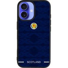 Coque iPhone 16 - Silicone rigide noir Maillot de football Ecosse 2026 personnalisable